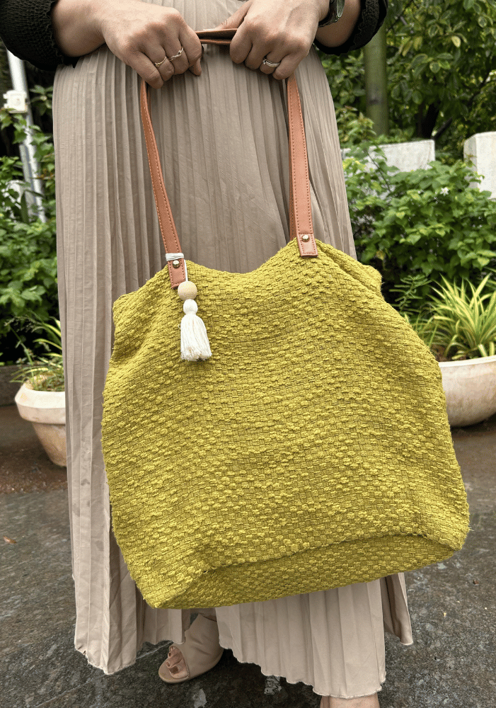 Mustard Magic 3 pocket tote