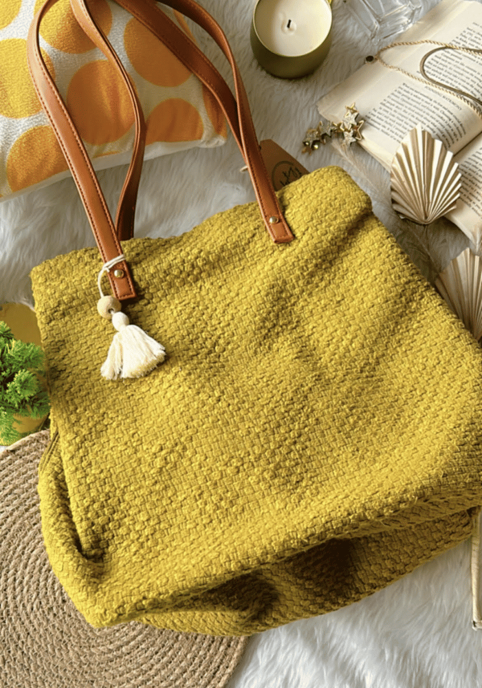 Mustard Magic 3 pocket tote