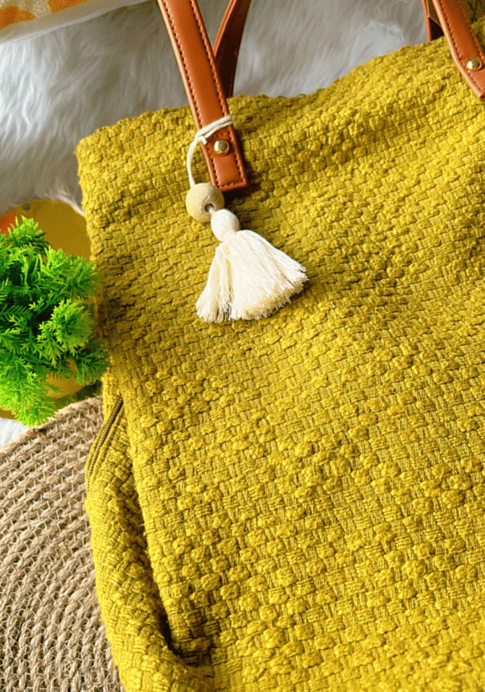 Mustard Magic 3 pocket tote