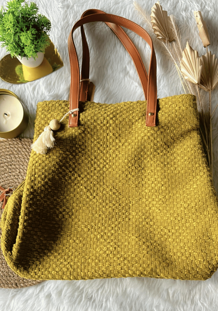 Mustard Magic 3 pocket tote