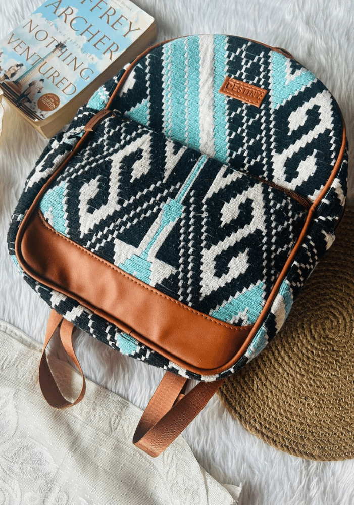 Blue Aztec Backpack