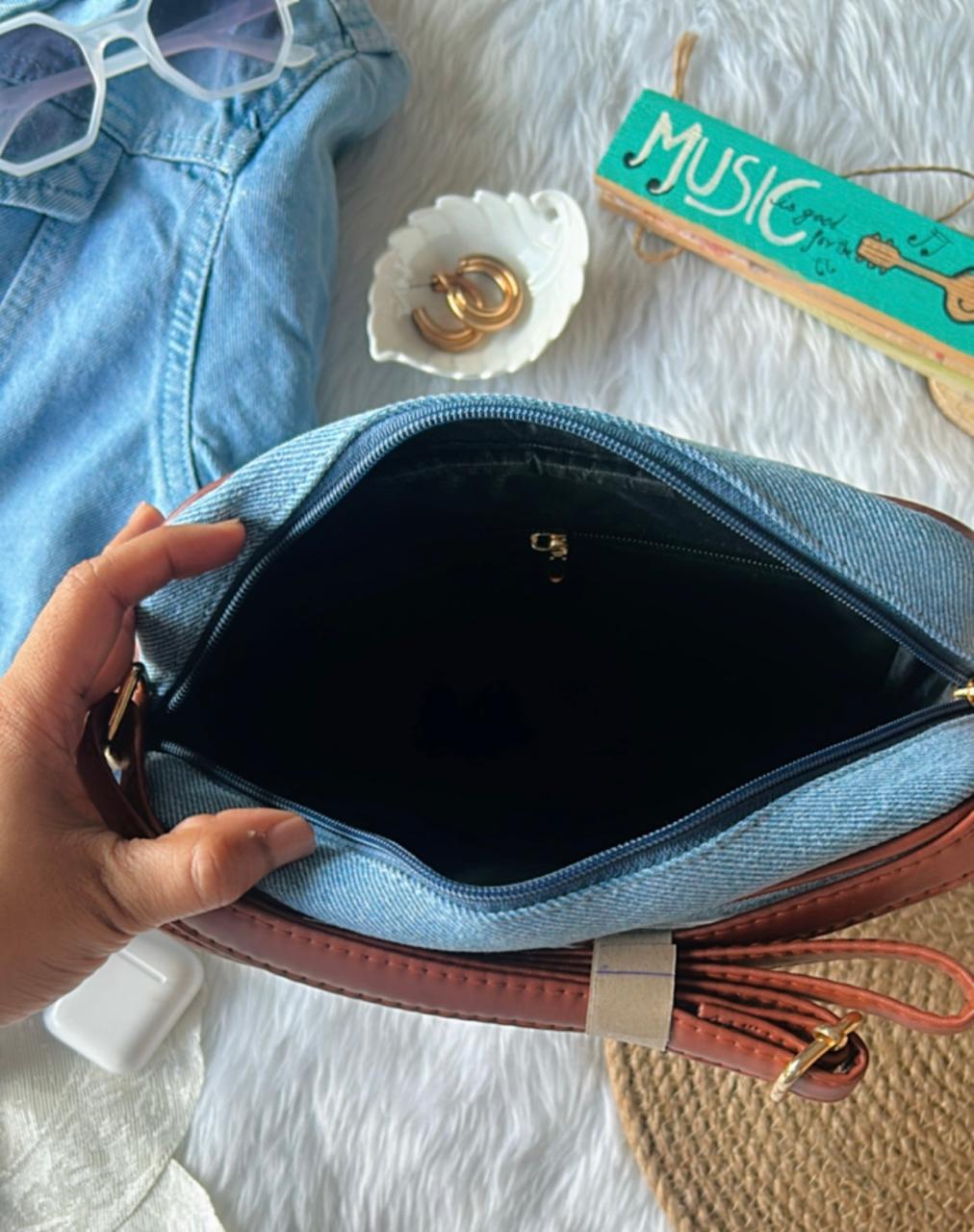 Denim stripes sling